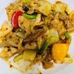 หมูผัดพริกเผาเต้าซี่