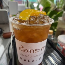 ชาพีชพร้อมเนื้ิอพีช แก้ว 22 ออนซ์