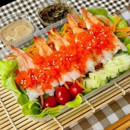 สลัดกุ้งซูชิ+ไข่กุ้ง