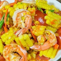 ตำไทยข้าวโพดกุ้งสุก