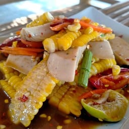 ตำข้าวโพดหมูยอ
