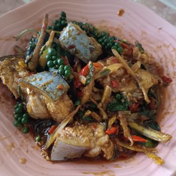 ผัดเผ็ดปลาบึก(กับข้าว)