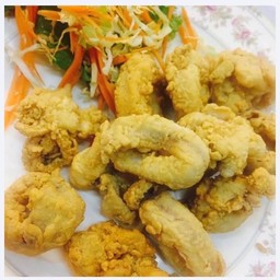 หมึกทอดกระเทียม