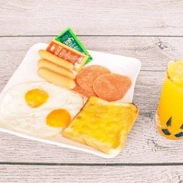 ชุดอาหารเช้าโอเค + น้ำส้มผสมมะนาว