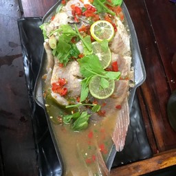 ปลาทับทิมนึ่งมะนาว