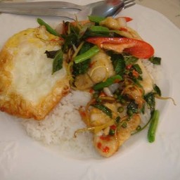 ข้าวผัดฉ่าปลา+ไข่ดาว