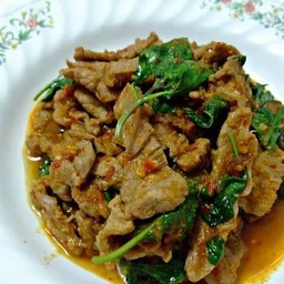 ผัดเผ็ดเนื้อ (เฉพาะกับข้าวอย่างเดียว)