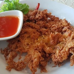 ไข่เจียวกรอบกุ้งสับ