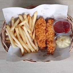 เฟรนส์ฟรายส์+กุ้งเทมปุระ 2 ชิ้น