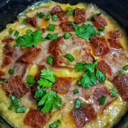 ข้าวไข่ข้นเบค่อนไข่2ฟอง(ใช้เนยแท้)