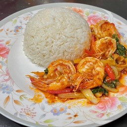ข้าวกุ้งผัดพริกเผา