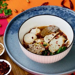 เกาเหลาหมูต้มยำตำลึง(น้ำ)