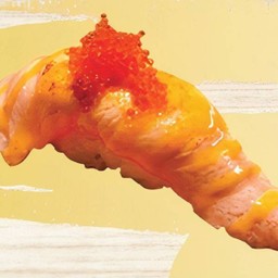 Salmon Spicy Aburi Sushi/ซูชิแซลมอนเบิร์นซอสสไปรซี่
