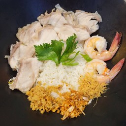 ข้าวต้มปลากะพง+กุ้ง