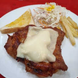ไก่ย่างชีสเห็ด