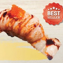 Salmon Aburi Sushi/ซูชิแซลมอนเบิร์นไฟราดซอส