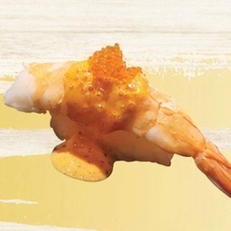 Ebi mentai Sushi/ซูชิกุ้งต้มซอสเมนไต