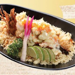 กุ้งลายเสือซอสวาซาบิครีม/Kuruma Ebi wasabi Cream