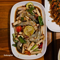 ตำไหลบัวกุ้งสด