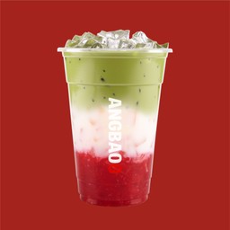 สตรอว์เบอร์รี่มัทฉะลาเต้ Strawberry Matcha Latte