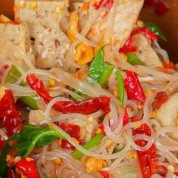 หมูสด ตกครกเส้นเล็ก