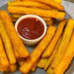 มันหวานชุบแป้งทอดกรอบ +ช๊อคบอล 6ลูก ไซส์ L