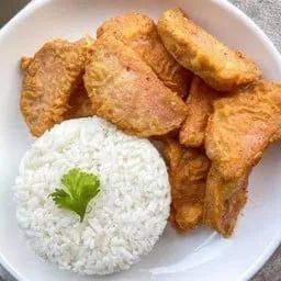 ข้าวหน้าหมูยอทอด