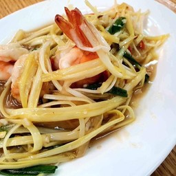 กุ้ยช่ายขาวผัดกุ้ง