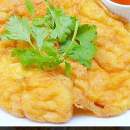 ข้าว - ไข่เจียวกุ้งสับ