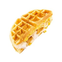 วาฟเฟิลมะพร้าว+ข้าวโพดไส้ทะลัก