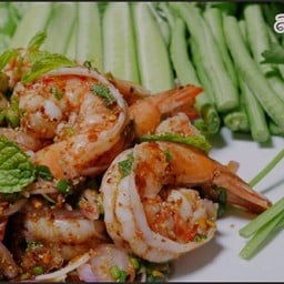 ลาบกุ้งสุก