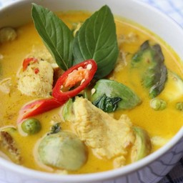 แกงเขียวหวานไก่+ข้าวสวย