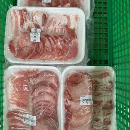 หมูสองใจ สันคอ สามชั้น 500g