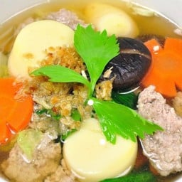 ต้มจืดเต้าหู้หมูสับ+ข้าวสวย