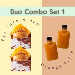 Duo Combo set 1 (แฮมx 2 & น้ำส้ม x 2)