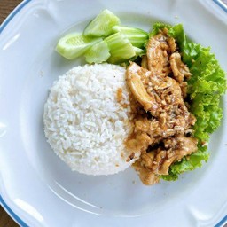 ข้าวไก่กระเทียม