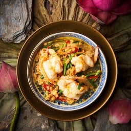 กุ้งผักไข่เค็มไชยา