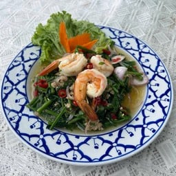 ยำผักกูดกุ้ง