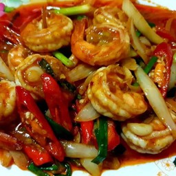 ข้าวราดพริกเผากุ้ง