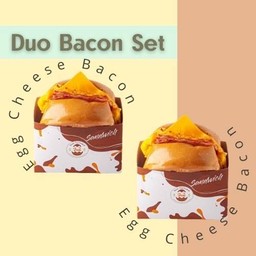 *ราคาพิเศษ* Duo Bacon Set!! แซนวิชไข่นุ่ม+ชีส+เบคอนx2
