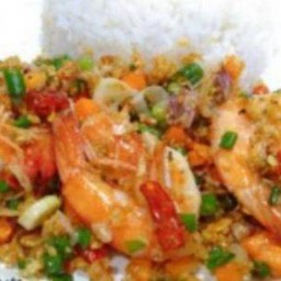 ข้าวกุ้งคั่วพริกเกลือ