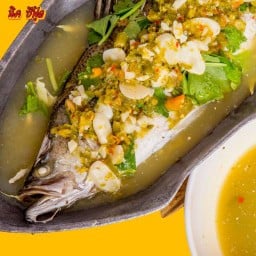 ปลากะพงนึ่งมะนาว