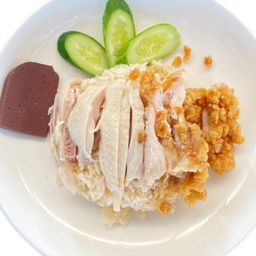ข้าวมันไก่ผสม ต้ม+ทอด