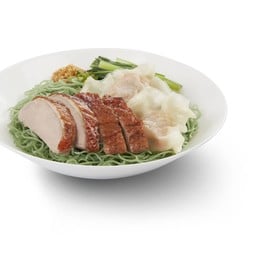 บะหมี่หยกเกี้ยวกุ้ง+เป็ดย่าง