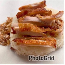 ข้าวเหนียวเนื้อไก่สับ