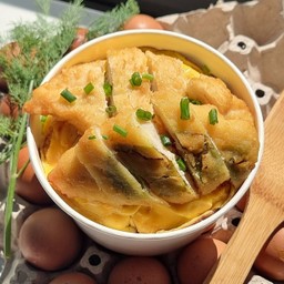 ข้าวไข่ข้นสันในไก่กรอบ2ชิ้น (ไข่ข้น2ฟอง)