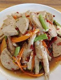 ยำปลาร้า ตีนไก่ หมูยอ