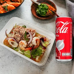 [อร่อยซ่ากับโค้ก] ยำวุ้นเส้น+โค้กออริจินัล (กระป๋อง)