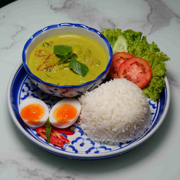 ข้าวแกงเขียวหวานไก่