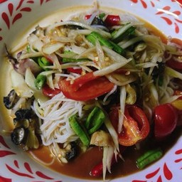 ตำซั่วปลาร้าหอยโข่ง